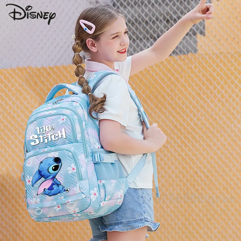 Disney Stitch 2025 New Student Backpack Fashion High Quality Girl Backpack Cartoon Versatile Large Capacity School Backpack