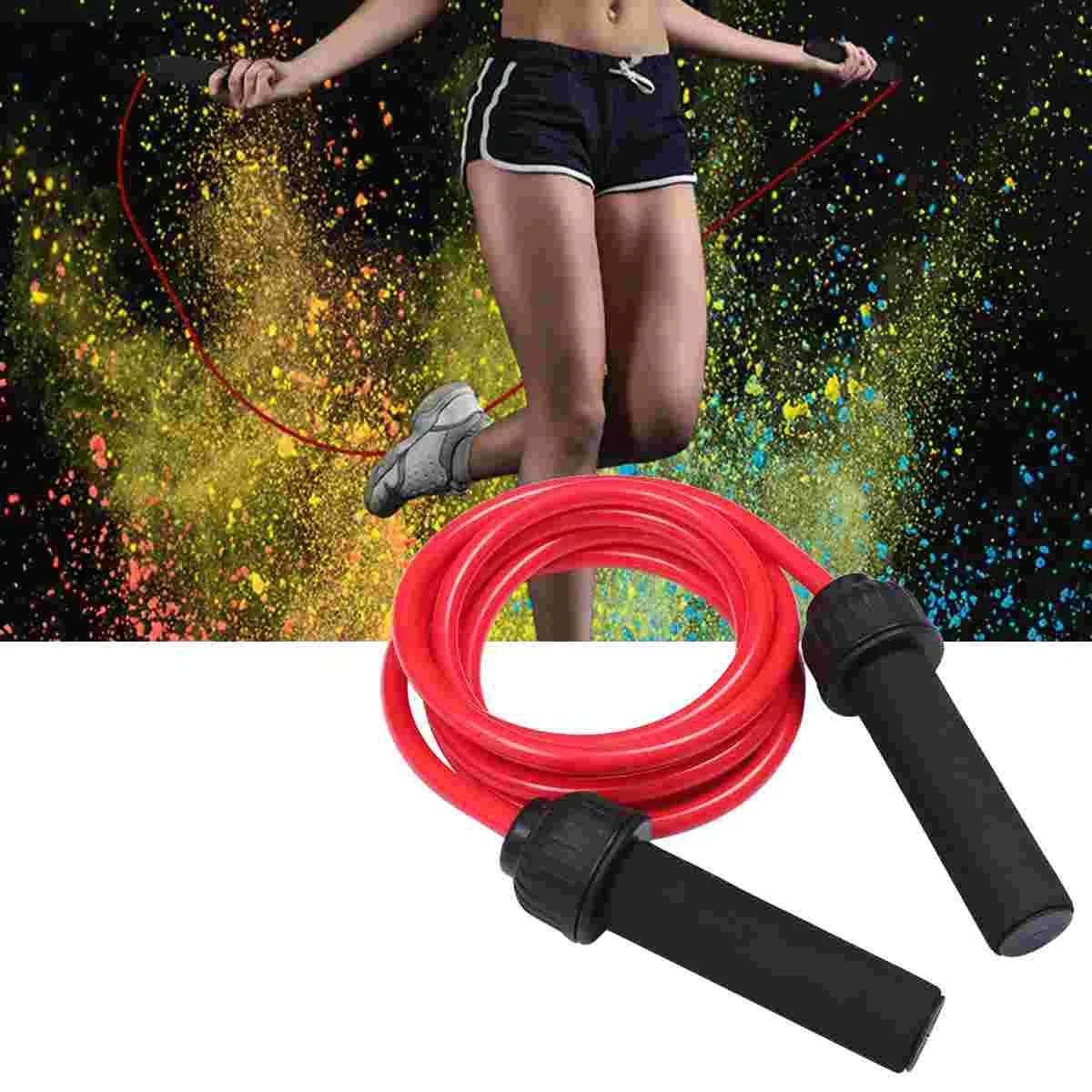 

Weighted Jump Rope Adult Exercise Ropes Fitness Handles Workout Skipping Woman Bearing Child