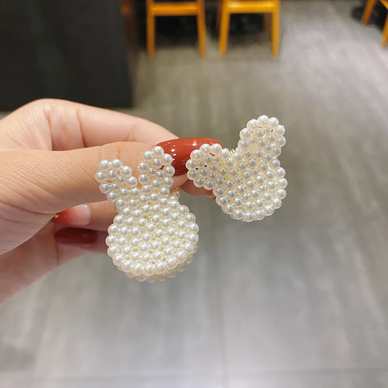 Neue Kleine Perlen Acryl Haar Klaue Clips Kleine Größe Make-Up Haar Styling Haarspangen Für Frauen Nette Mini Klaue Clip Haar Zubehör – Detail 7