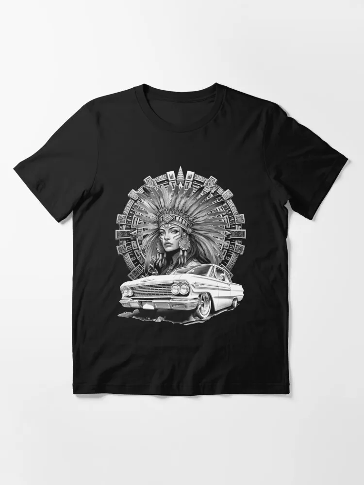 Aztec Woman Chicano Mexican Lowrider Essential T-Shirt Soft Loose Fashion Tops Tees