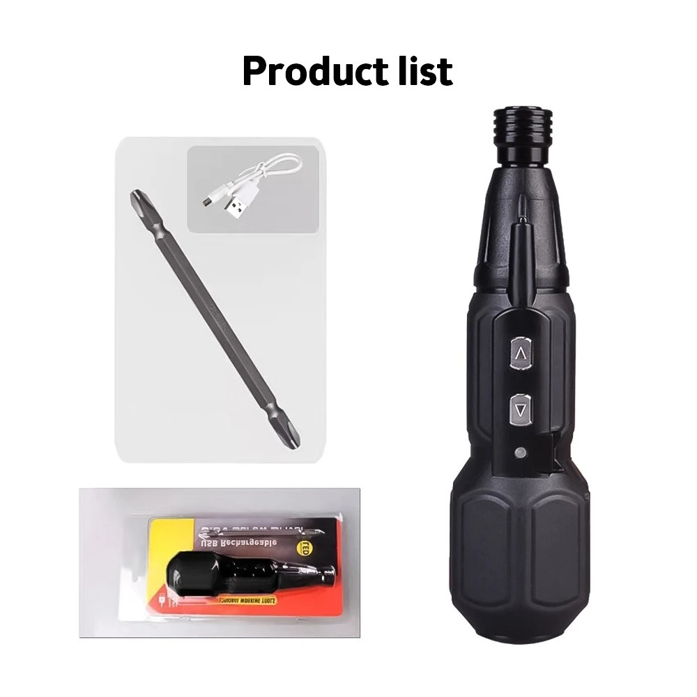 Cordless Electric Screwdriver, 3.6V USB Charging Design, Portable Mini Driver Bit Combination Set