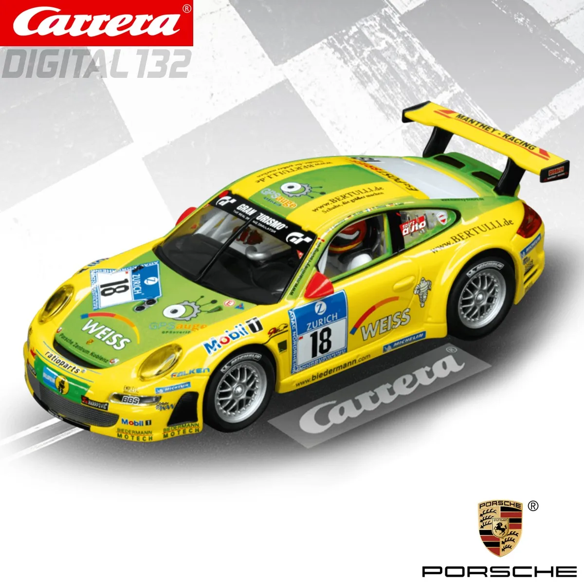 カレラスロット車Digital132ポルシェGT3 rsr 30609 mantheyレーシング
