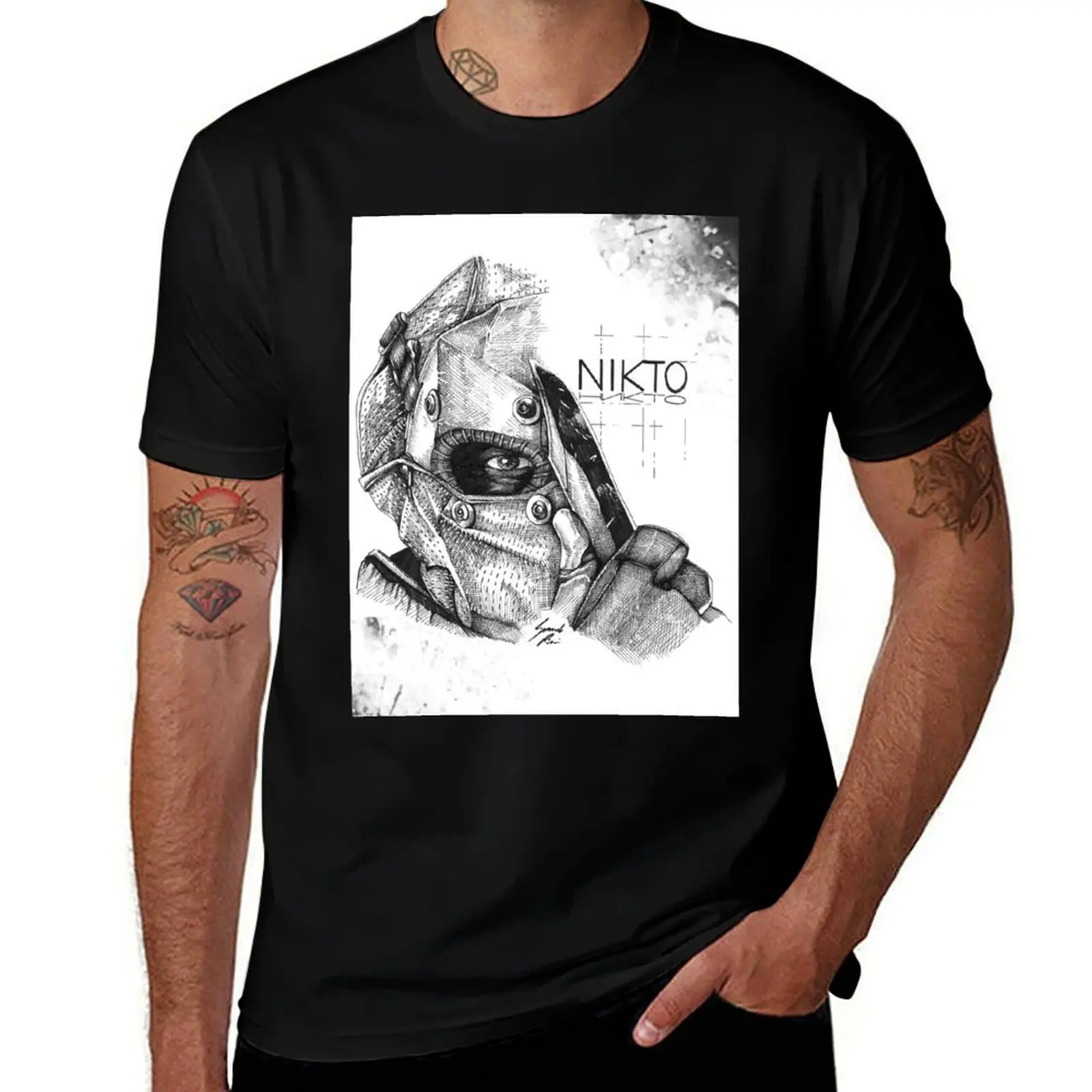 Nikto Ink Art T-Shirt plain vintage t shirts mens graphic t-shirts funny