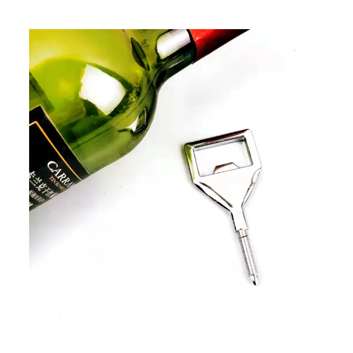 Garrafas de metal abridor Kits, DIY, em branco, aço inoxidável, inserção de cerveja, abridor quadrado, 8 Pack