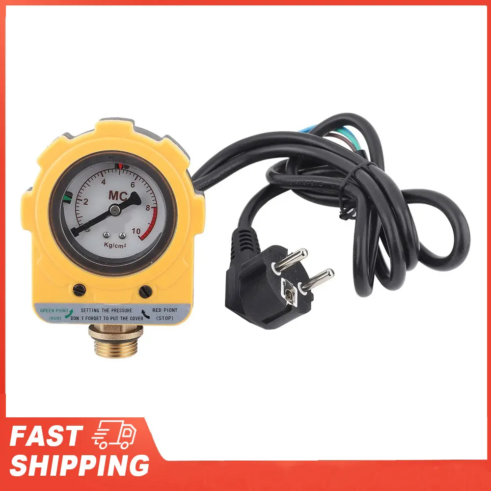 

10 bars Pressure switch 220V 10 Pressure Controller Unit Electronic Switch for Water Pump (EU Plug) Pressure control switch
