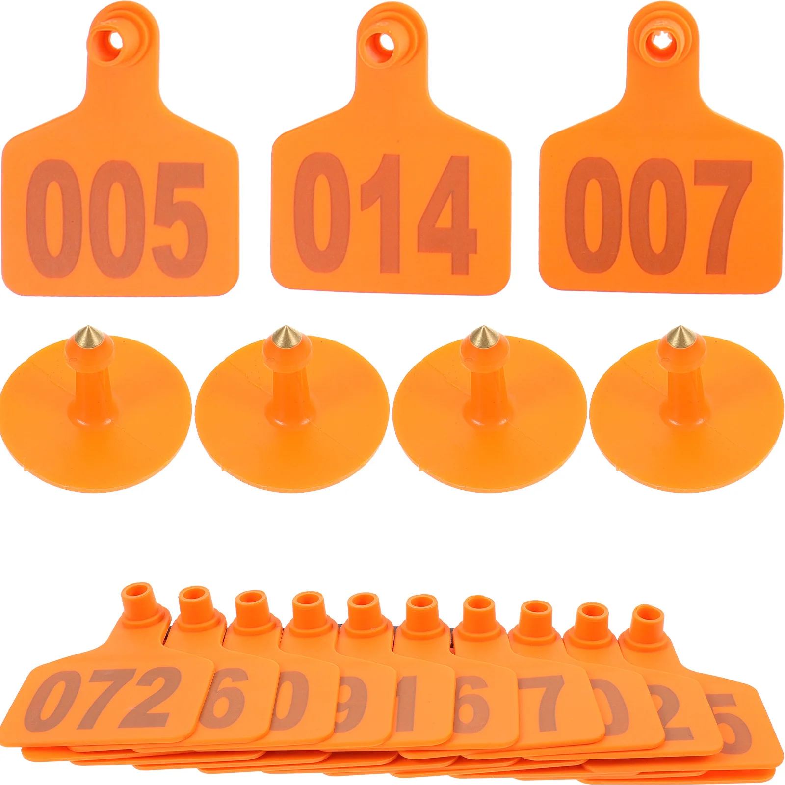 

100Pcs Animal Ear Tags Number Printed Strong Flexible for Livestock Cattle Sheep Pig Identification Supplies