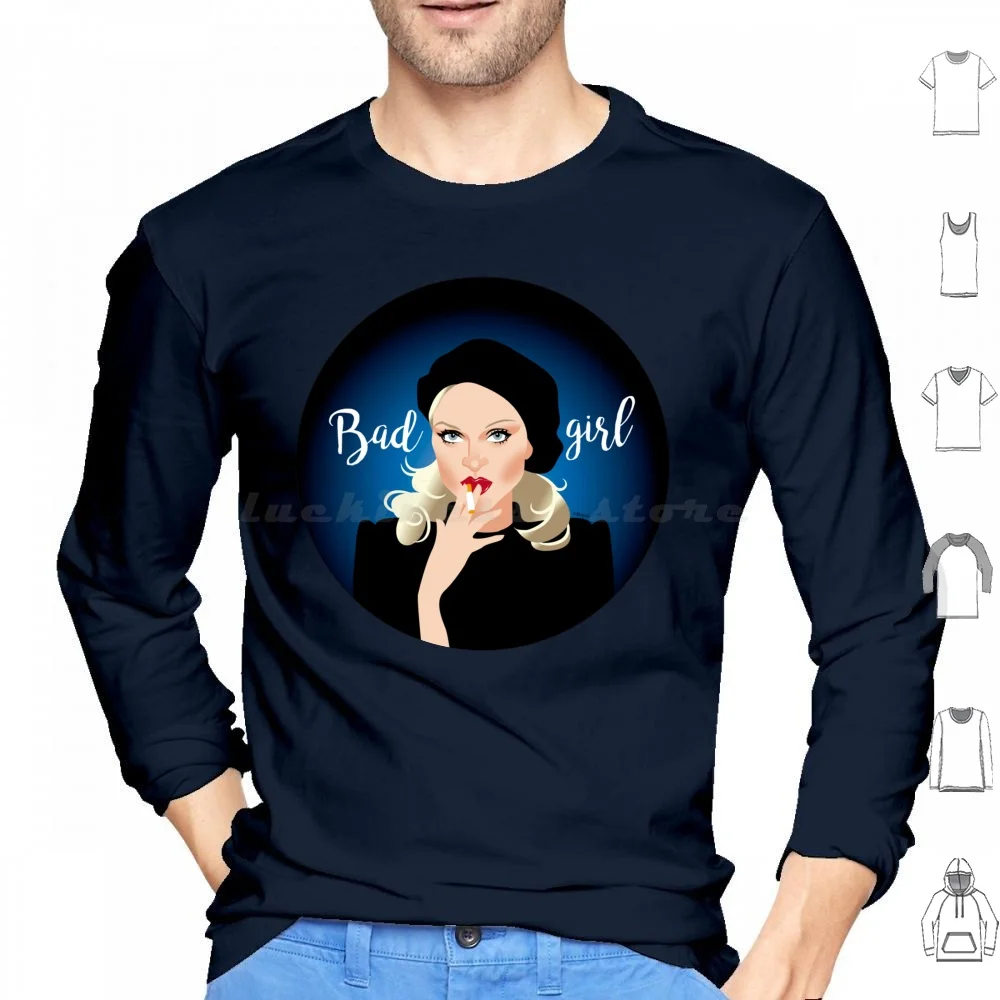 Bad Girl Hoodies Long Sleeve Bad Girl Alejandromogolloart Alejandro Mogollo Art