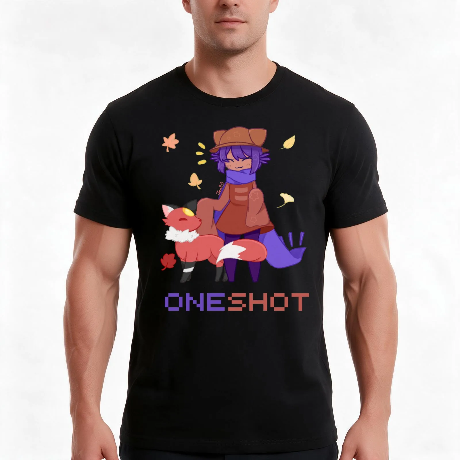 OneShot T-Shirt Summer Casual Cotton Tee Oversized Streetwear Tops Vintage Graphic Print Loose Fit Short Sleeve 100% Cotton