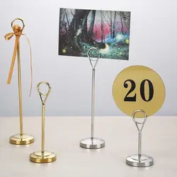 Steel For Memo Postcard Paper Picture Table Number Holder Party Supplies Photo Clip Paper Stand Note Clamp Card Holder