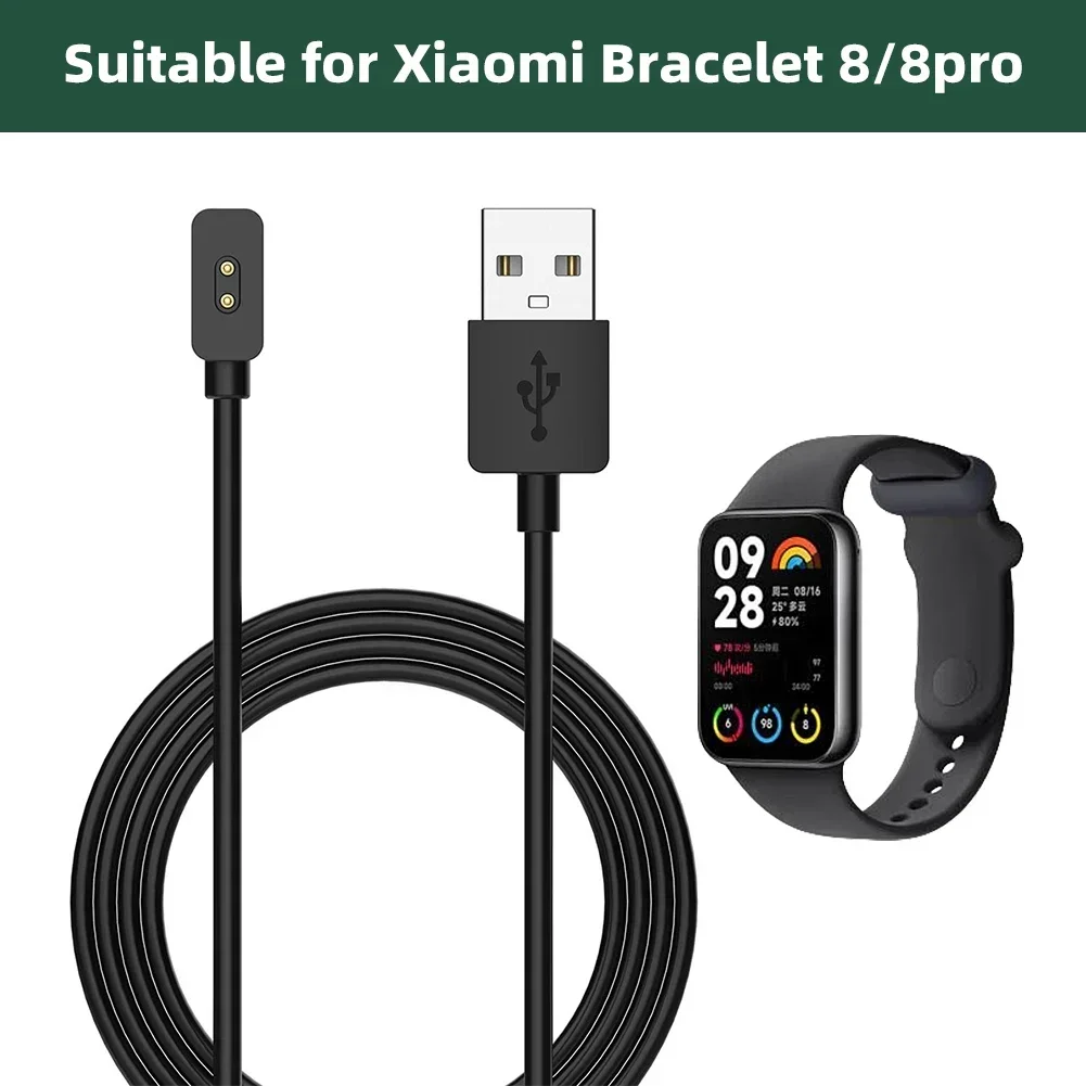 USB Dock Charger Adapter For Xiaomi Mi Band 8/8 Pro Fast Power Charging Cable For Redmi Watch 4/3 Lite/youth/active Redmi Band 2