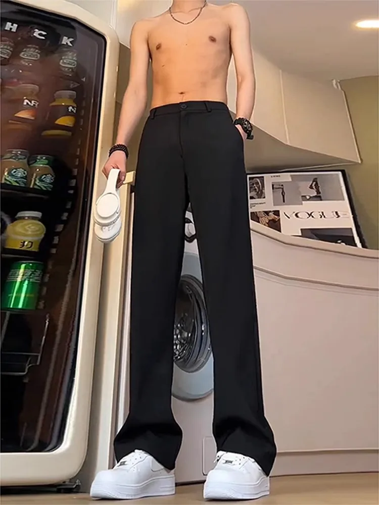 

Bla Neapolitan Knife, прямые мужские костюмные брюки, весенне-осенние брюки Sli с высокой талией, расширенные облегающие брюки для мужчин