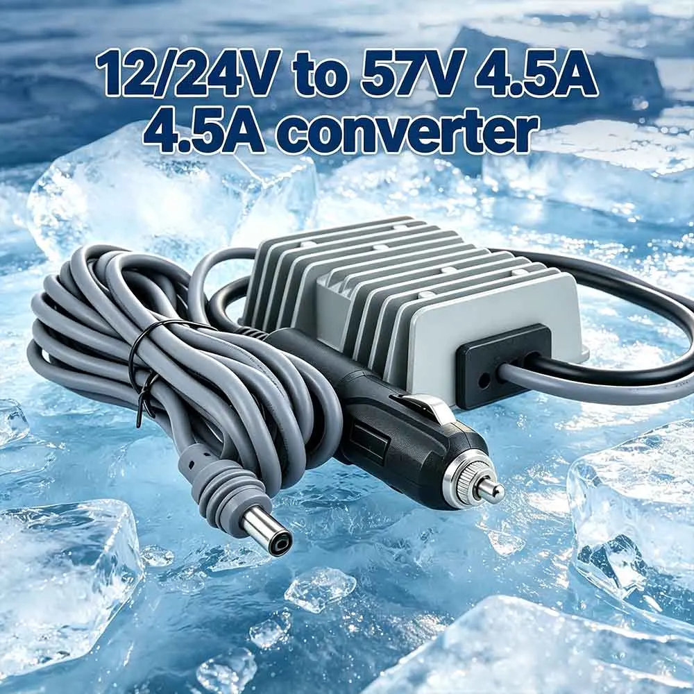 12/24V to 57V 4.5A DC power converter 1PCS For Starlink Gen3 car charger to DC male plug High Efficiency Waterproof Dustproof CE
