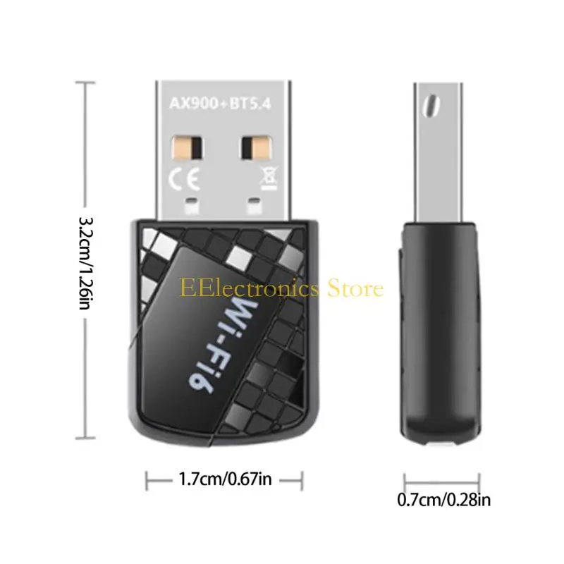 B03C AX900 WiFi 6 USB Bluetooth-kompatibel dengan adaptor Dongle penerima nirkabel