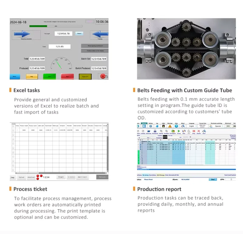 EW-1325+S Software Control Corrugated Heat Shrink Tube Plastic Pipe Cutting Machine Rubber Sheet Cutting Machine