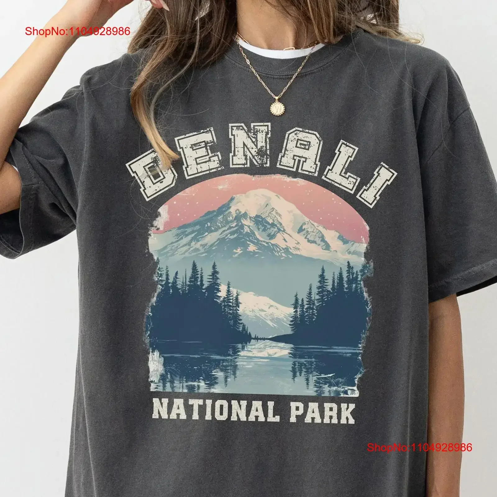 Denali National Park T Shirt For Alaska Vacation Lover Vintage vintage Washed Breathable streetwear Stylish fashion