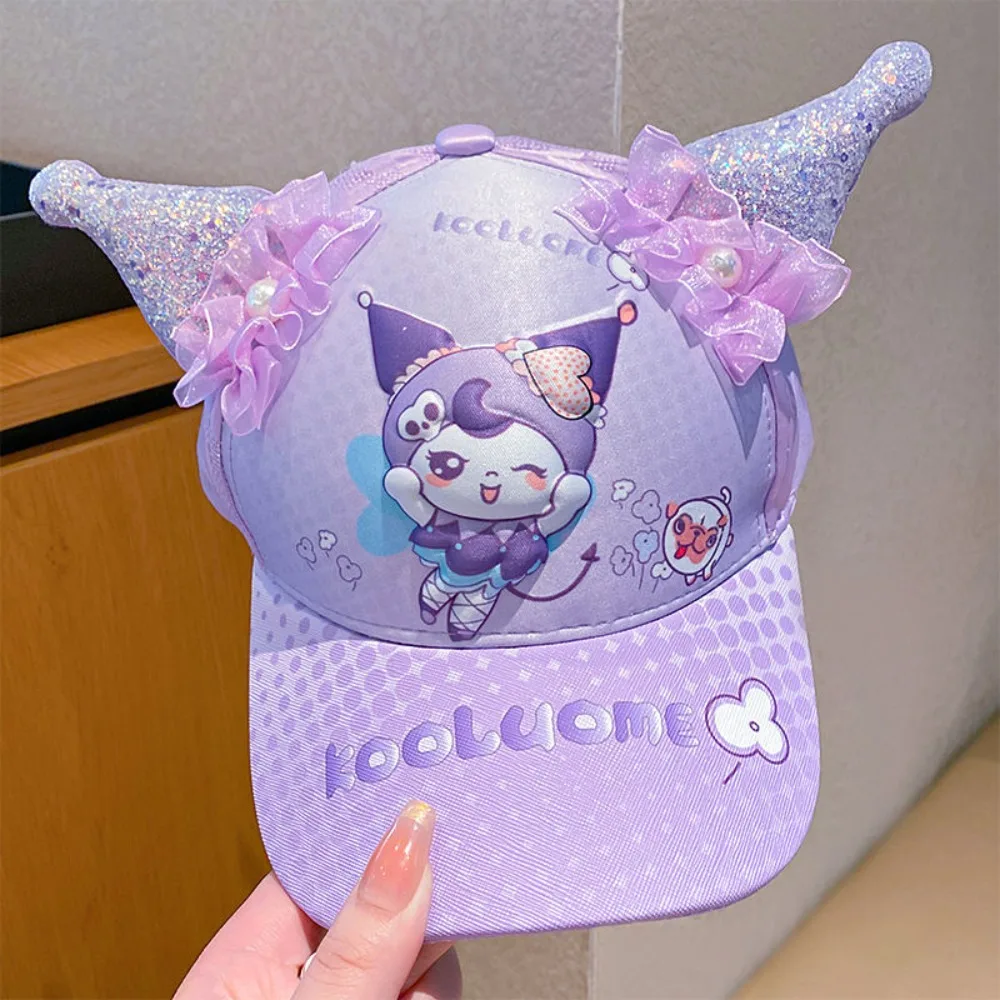 

Children Kawaii Kuromi Sanrio Anime Ins Fashion Casual Hats Cute Cartoon Baby Fashion Baseball Caps Lovely Gifts for Kids