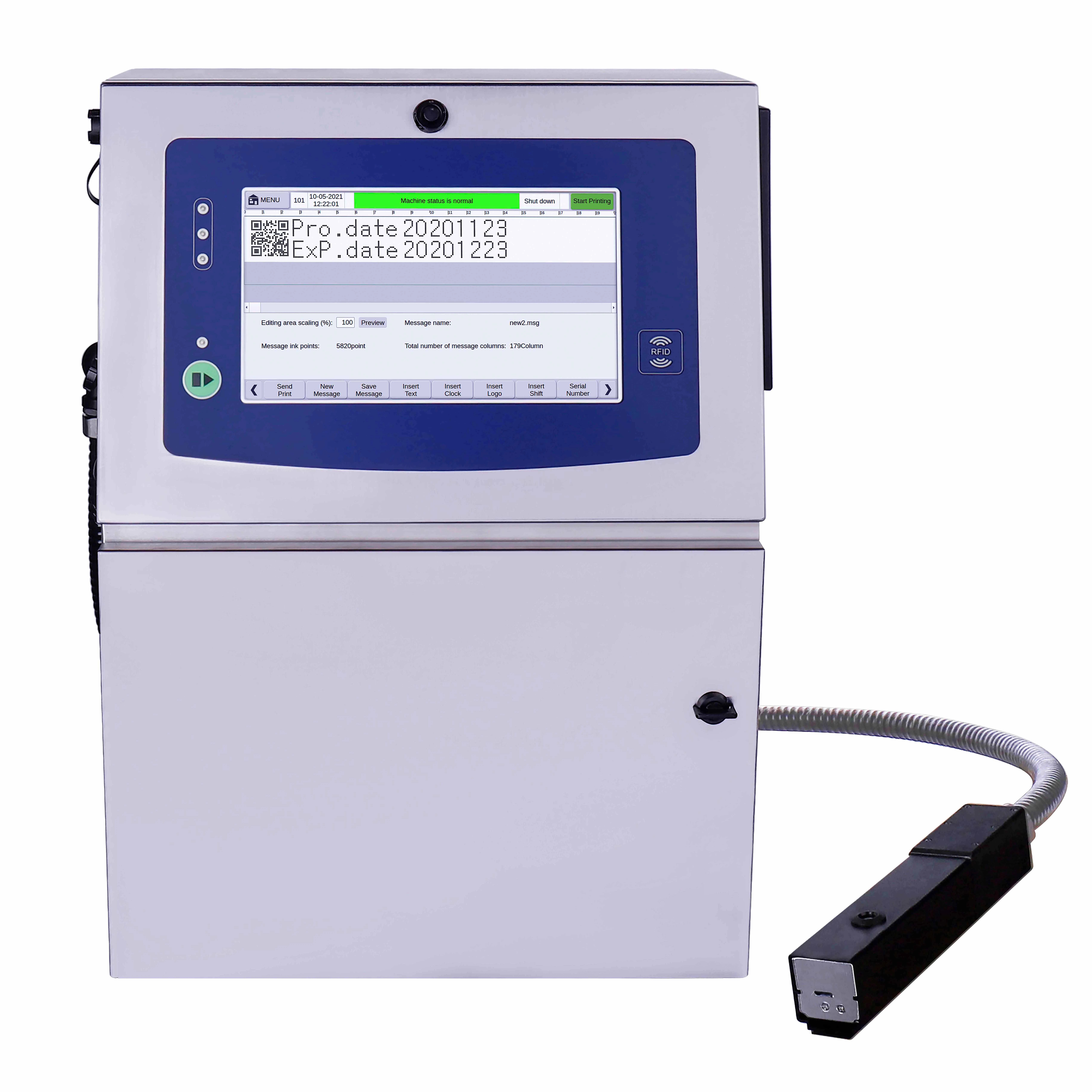 DOCOD OEM/ODM S1000 CONTINUOUS INKJET PRINTER CIJ SMALL CHARACTER PRINTERS Industrial Inkjet Date Printer for Pipe PVC Card