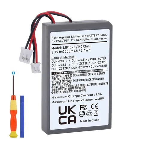 소니 PS4 프로 슬림 플레이스테이션 4 DualShock4 V1 V2 CUH-ZCT1E CUH-ZCT1H ZCT1U ZCT2 무선 컨트롤러용 LIP1522 KCR1410 배터리