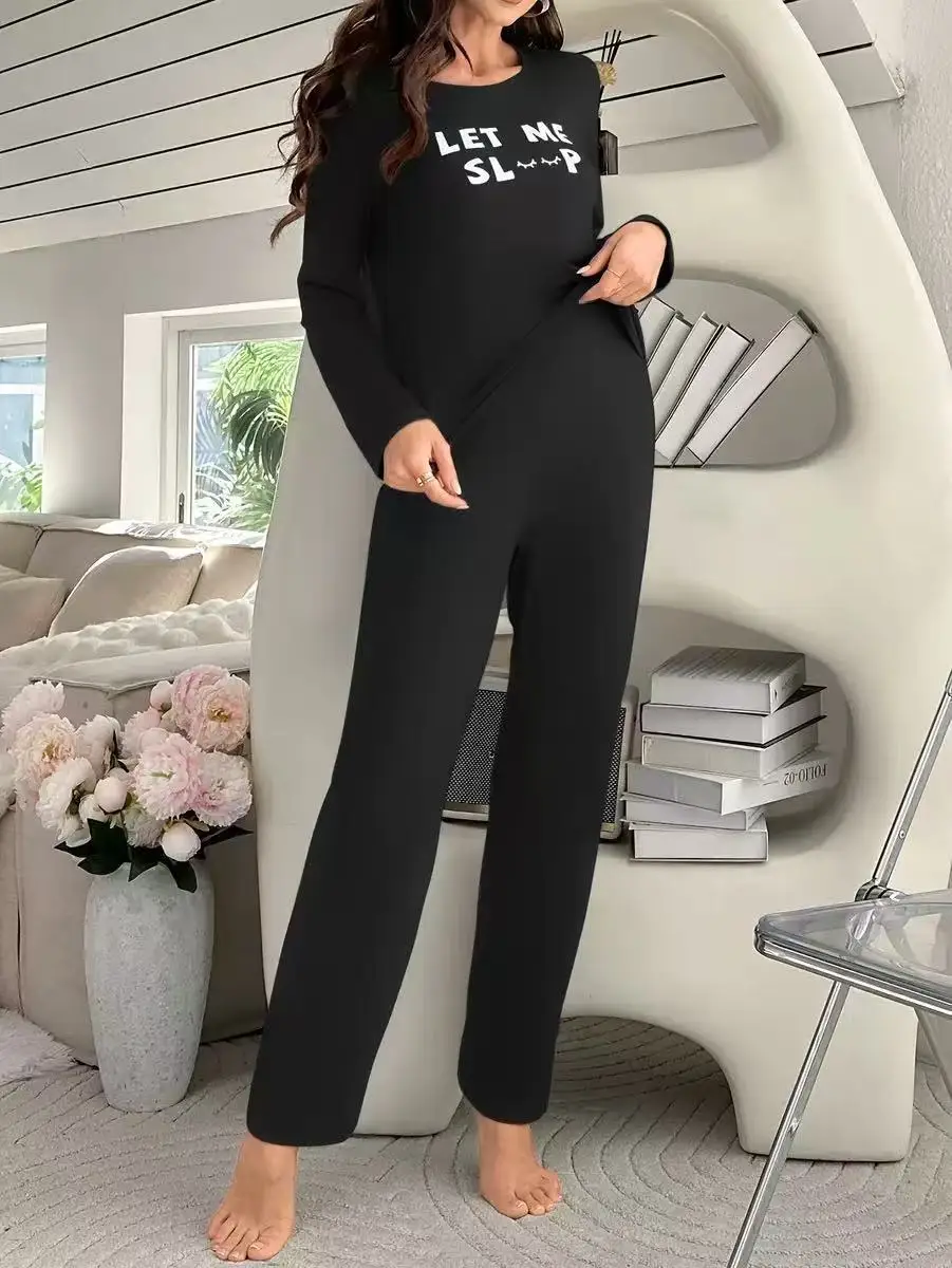 Sleepwear Women's Nightgown Long Sleeve Pajamas Ladies Pj Sets for Woman Pyjamas Set Pajama Girl Home Wear Set Homewear Female