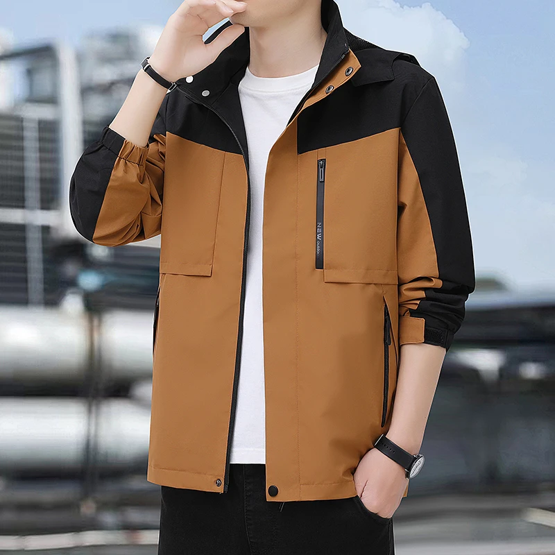 2024 new spring and autumn jacket men's trend of relaxed handsome casual jacket men's waterproof jacket lovers