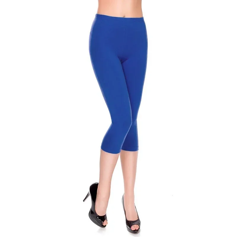 Sexy Ice Silk Super elastico Ultra sottile pantaloni Leggings per le donne estate Soft Yoga Sport Skinny Slim Fit pantaloni corti Leggings