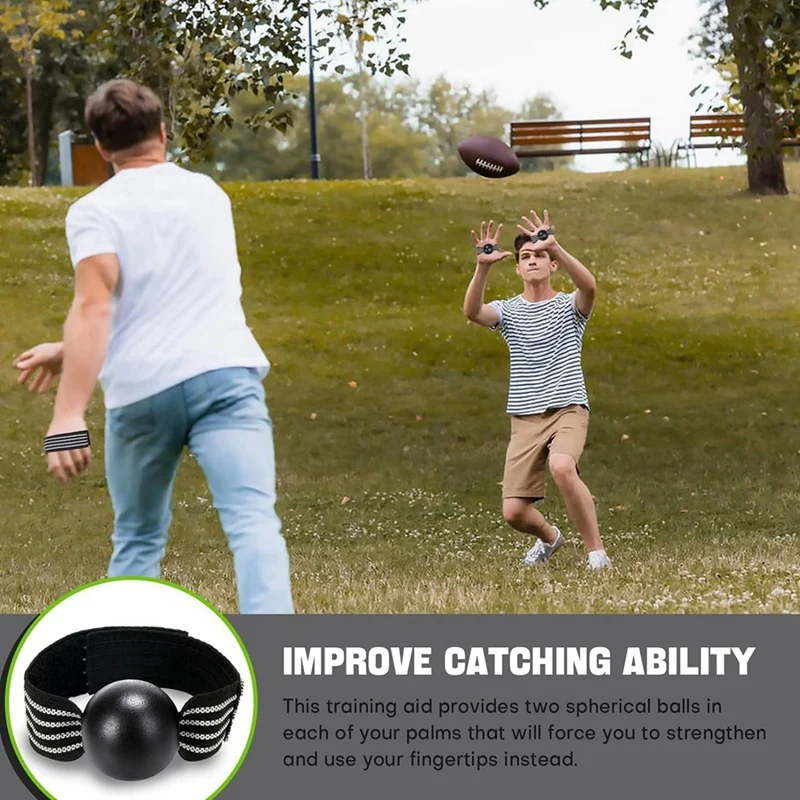 Top!-6PCS Football Catching Trainer Band, Rugby Football Catching Receiver Trainers, Volleyball Catching Training Hand Strap