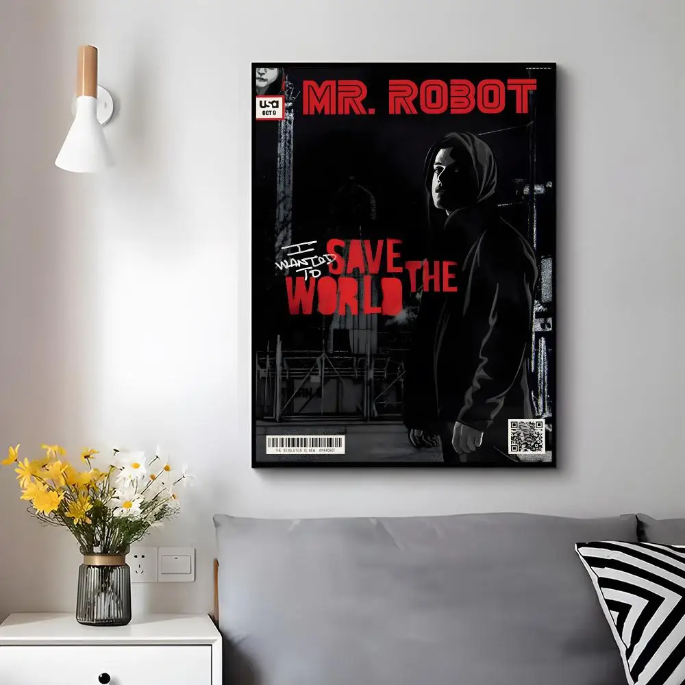 Thriller Series M-mr. Robot Poster Trendy Aesthetic Wall Decor for Dorm & Bedroom