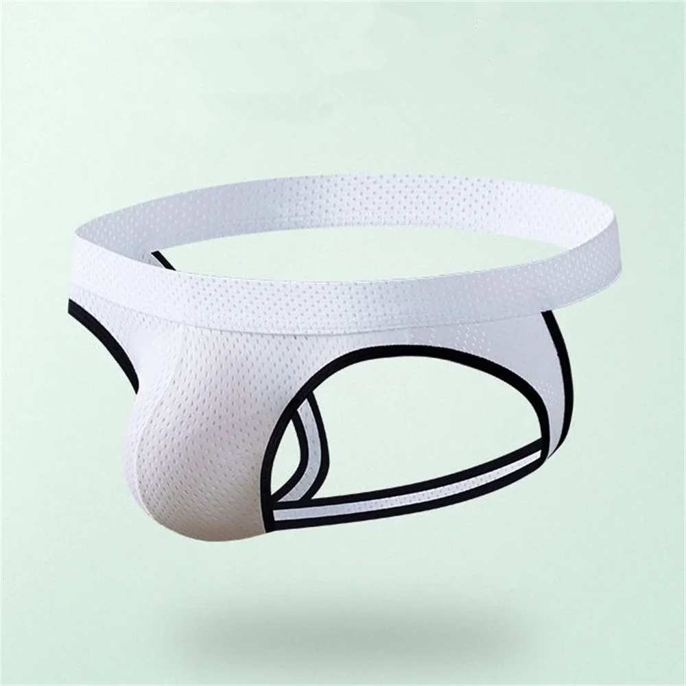 

Sexy Men Mesh Thong G String Jockstrap Nylon Underwear Low Waist Bikini Tanga Homme Cueca Breathable