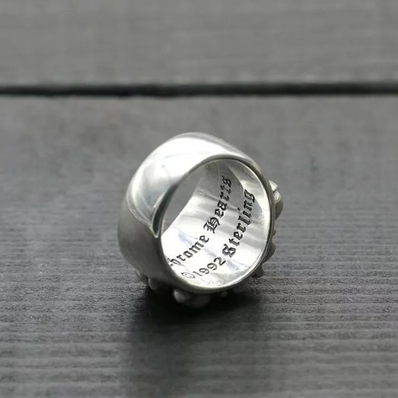New Open Ring Cross Flower Retro Ring Old Hip Hop Style Anchor Scout Flower Tomb Ring Batch