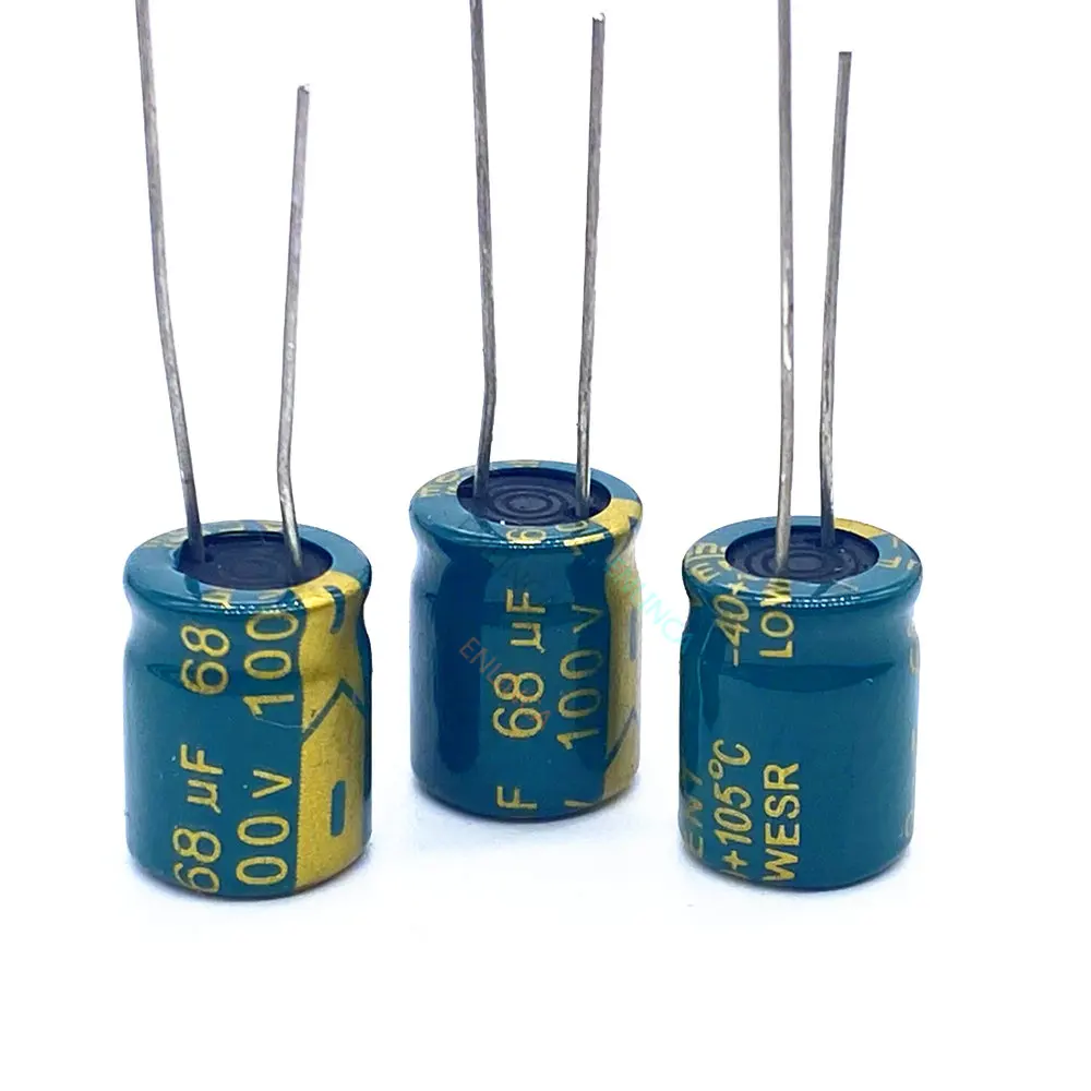 10pcs/lot high frequency low impedance 100V 68UF 10*13 20% RADIAL aluminum electrolytic capacitor 68000nf 20%