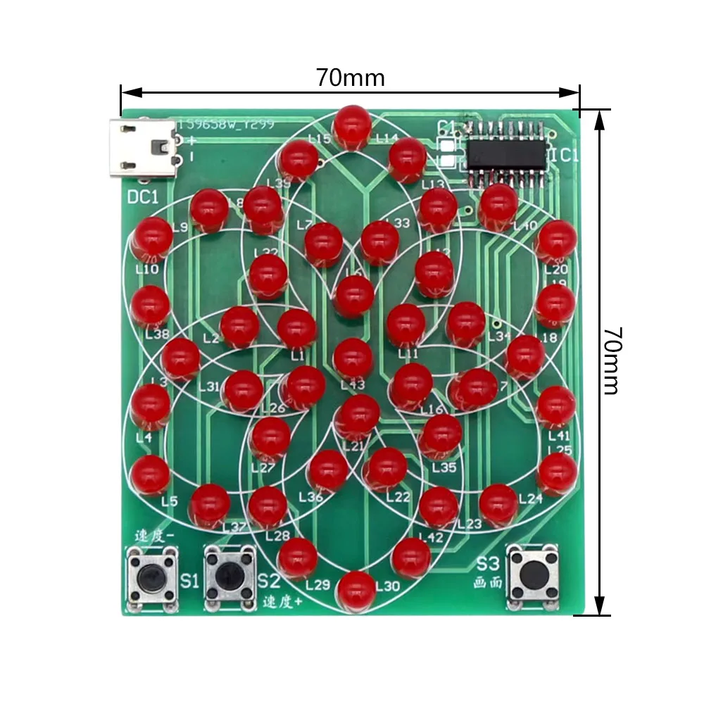 Kit LED électronique bricolage, modèle de moulin à vent, lumière fluide, projet de soudure, coordinateur de pratique, suite de formation aux