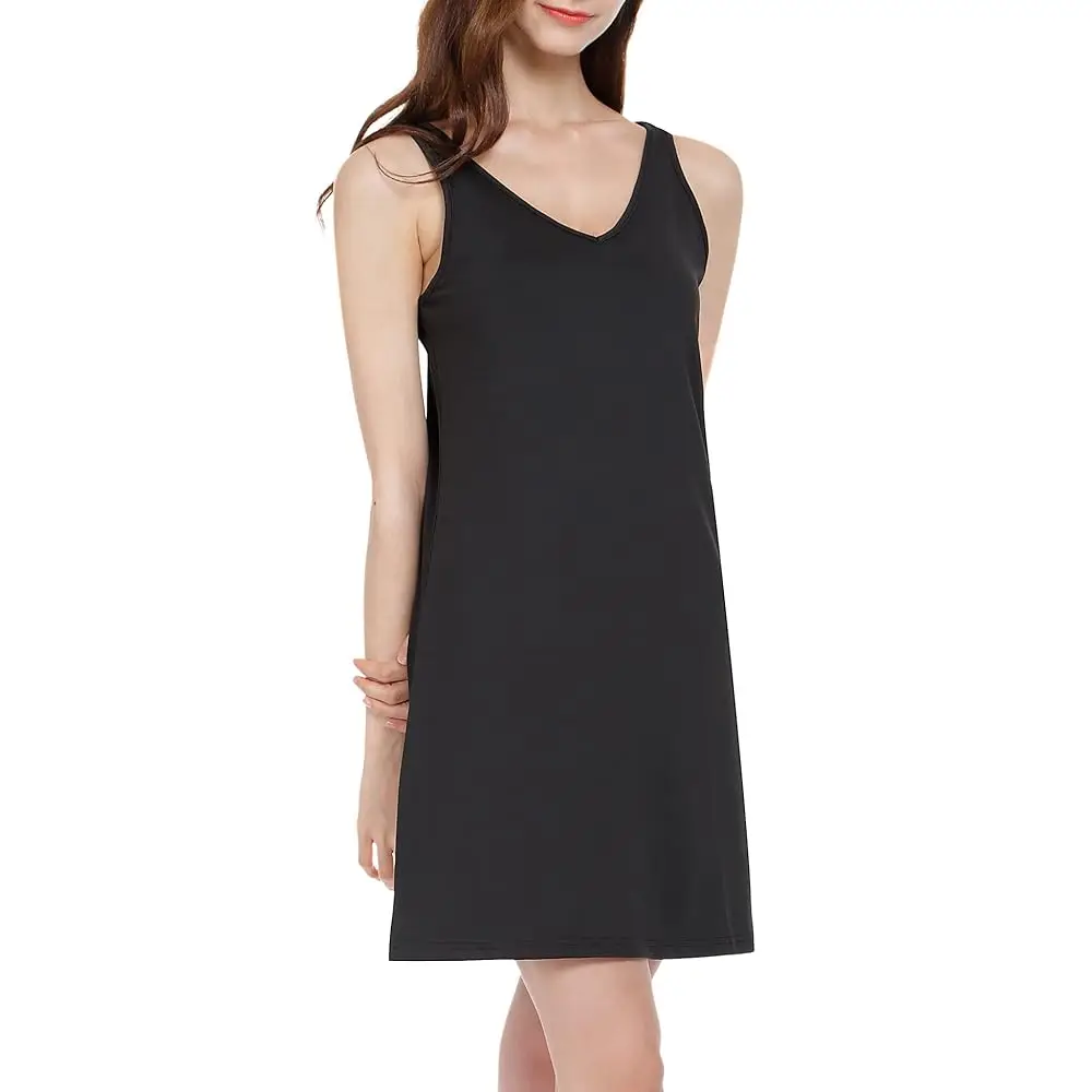Womens Full Slip for Under Dress Tank Top Dress Slip Sleeveless Wide Straps