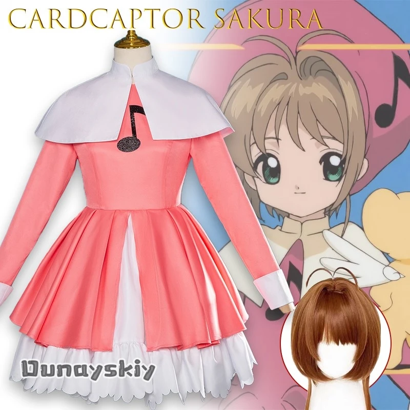 

ACardcaptor Sakura Косплей Костюм Аниме Персонаж Ролевая Игра Экипировка Сакура Киномото Музыкальная Нота Дунайский Искусство Штаты @ Наряд Хэллоуин