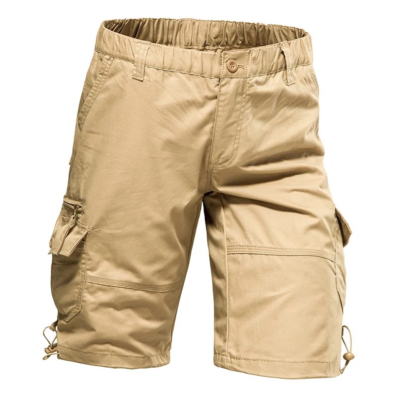 Men Summer Cargo Shorts Tactical Military Short Pants Quick Dry Multi-pocket Shorts Men's Outdoor Jogging Knee Pants