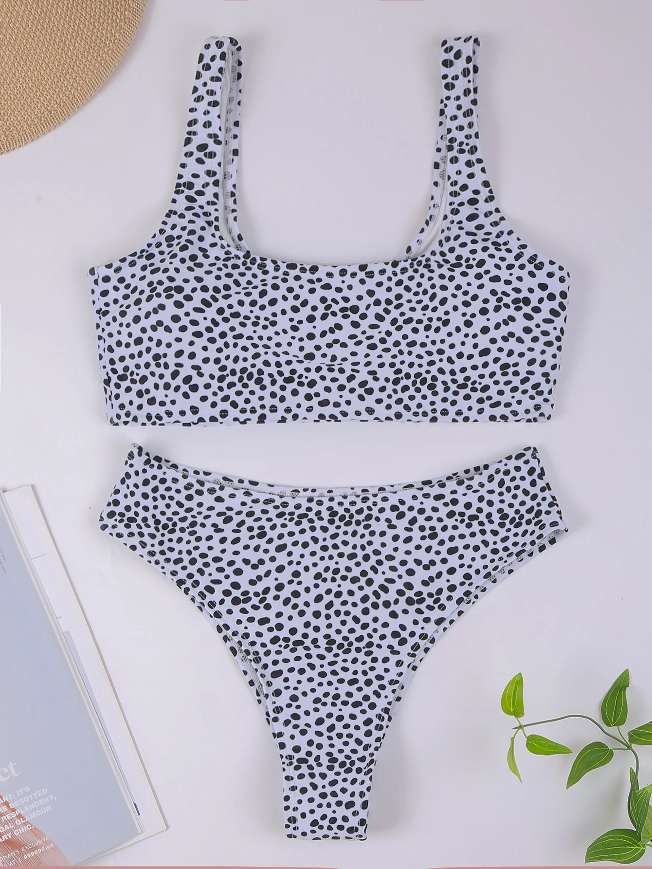 Leopard print vest bikini