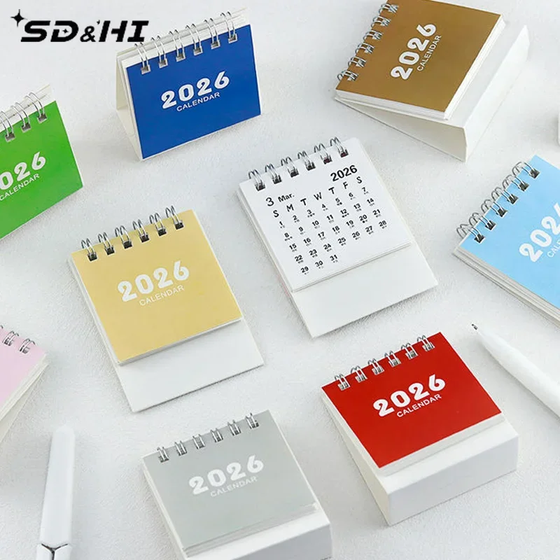 2026 Mini Calendars Creative Desk Portable Travel Calendars With Butterfly Capybara Designs Monthly & Weekly Planner Calendar
