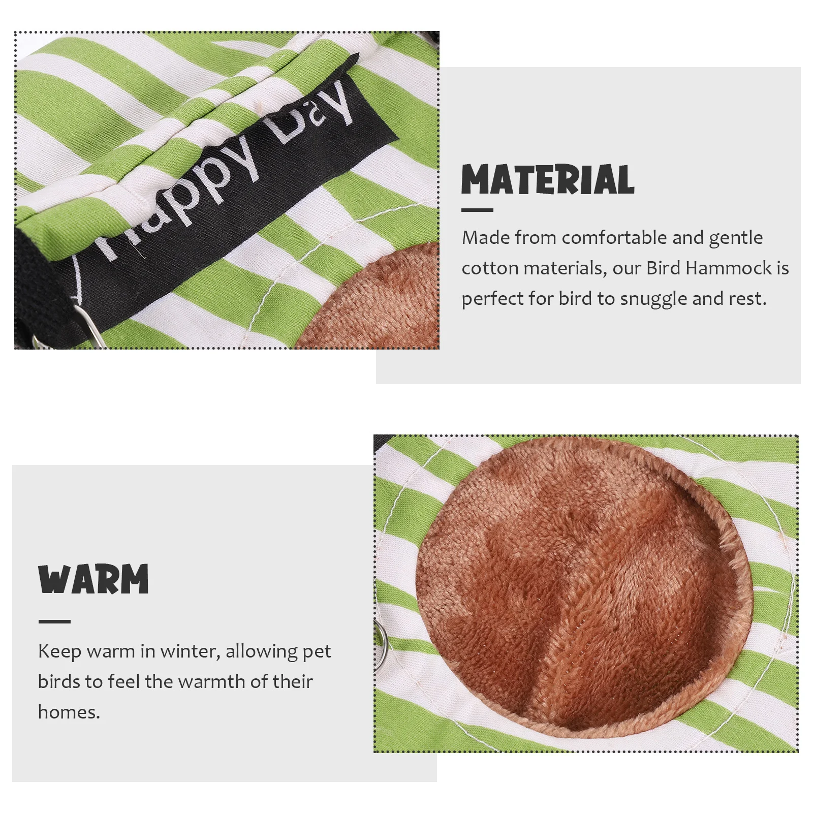 

Cotton Parrot Hammock Bird Nest Warm Soft Hanging Tent Sleeping Bed for Small Animals Cage Bird Hammock Parakeet Bed