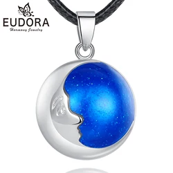 Eudora 20MM Harmony Ball Moon Pendant Pregnancy Bola Angel Caller Baby Wishing Chime Ball Necklace Fine Maternity Jewelry GIft