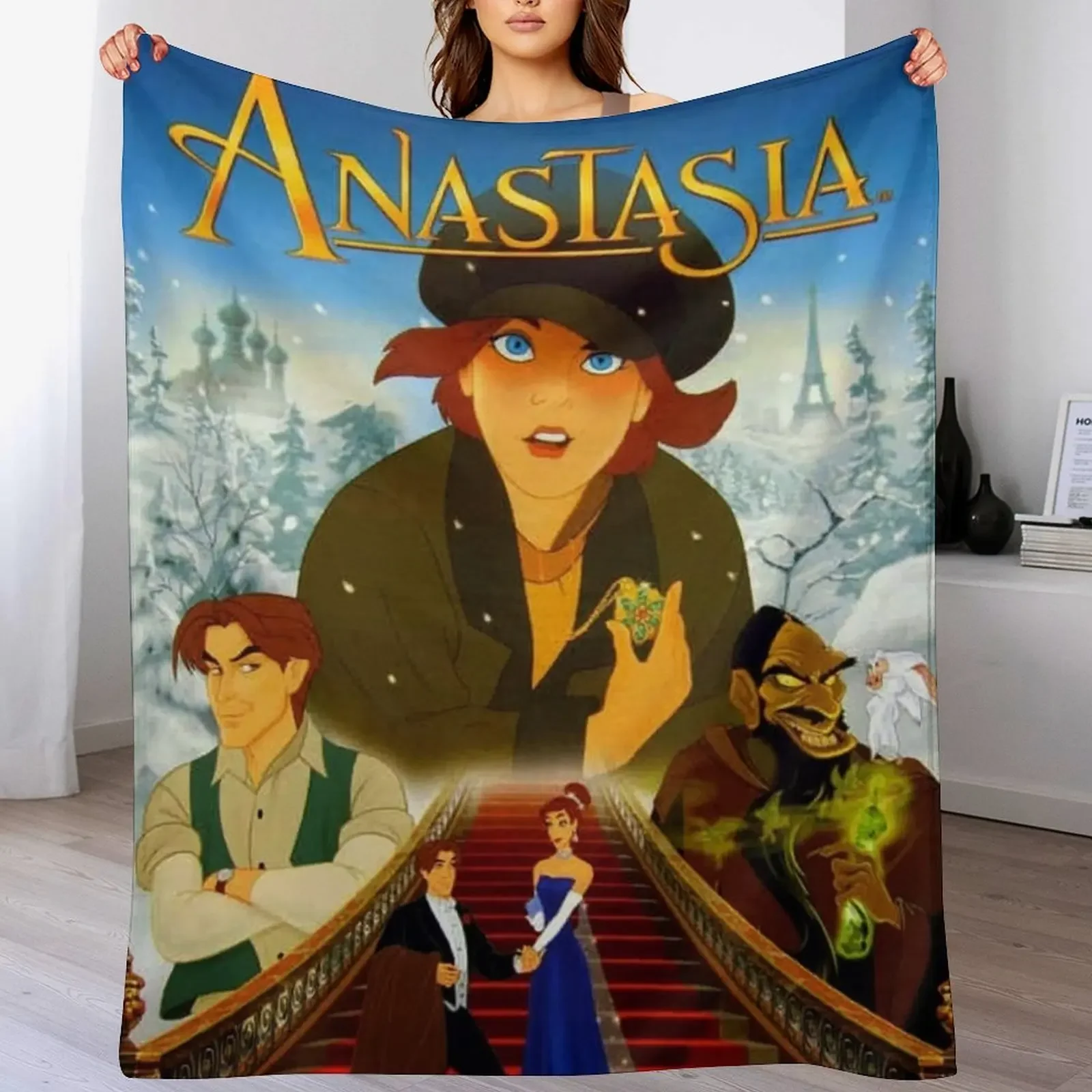 

Anastasia Classic Poster Throw Blanket Luxury Thicken Quilt Luxury Brand Sofa Quilt Blankets