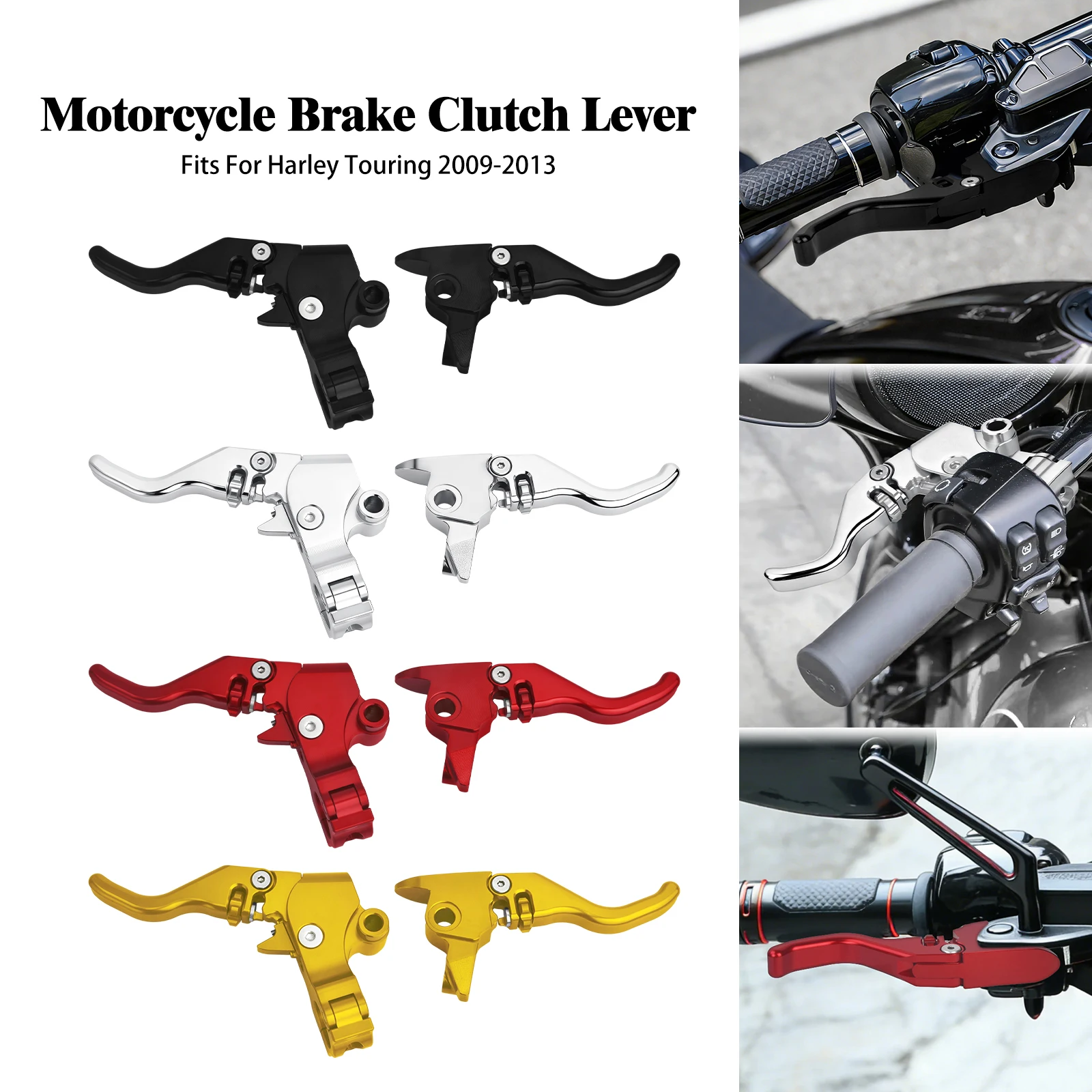 

Motorcycle Brake Clutch Lever Hand Control Fingers Levers For Harley Touring Road Street Electra Glide Road King FLHTK 2009-2013