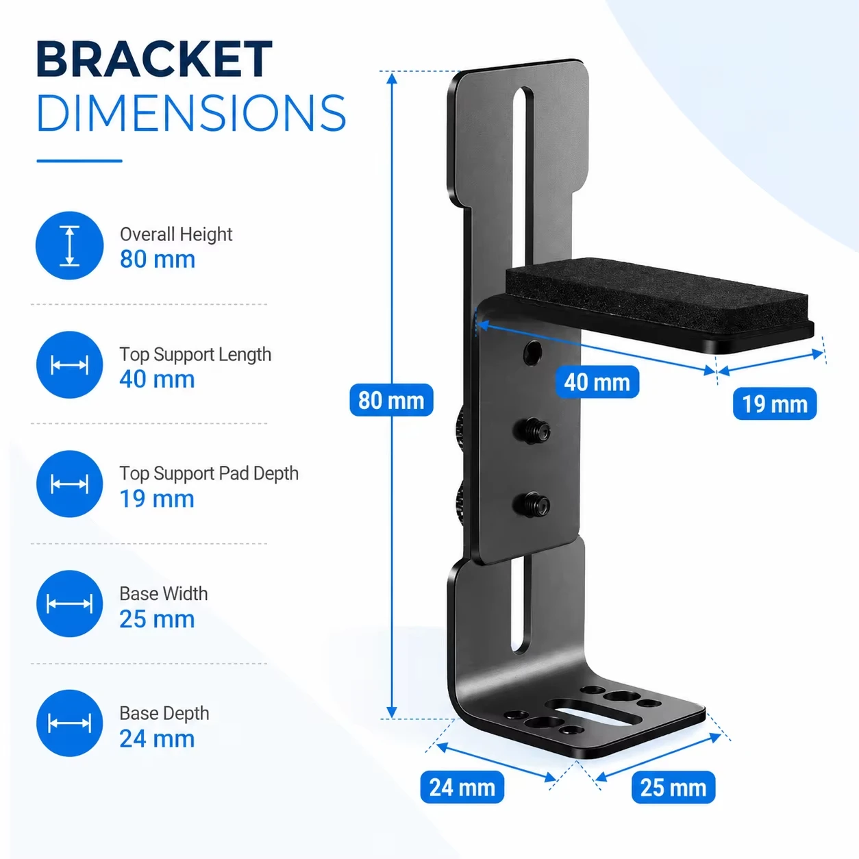 KEBIDUMEI Graphics Card Bracket 6-96mm Chassis Fan Metal Bracket Support Prevent Sag Adjustable Computer GPU Video Card Holder