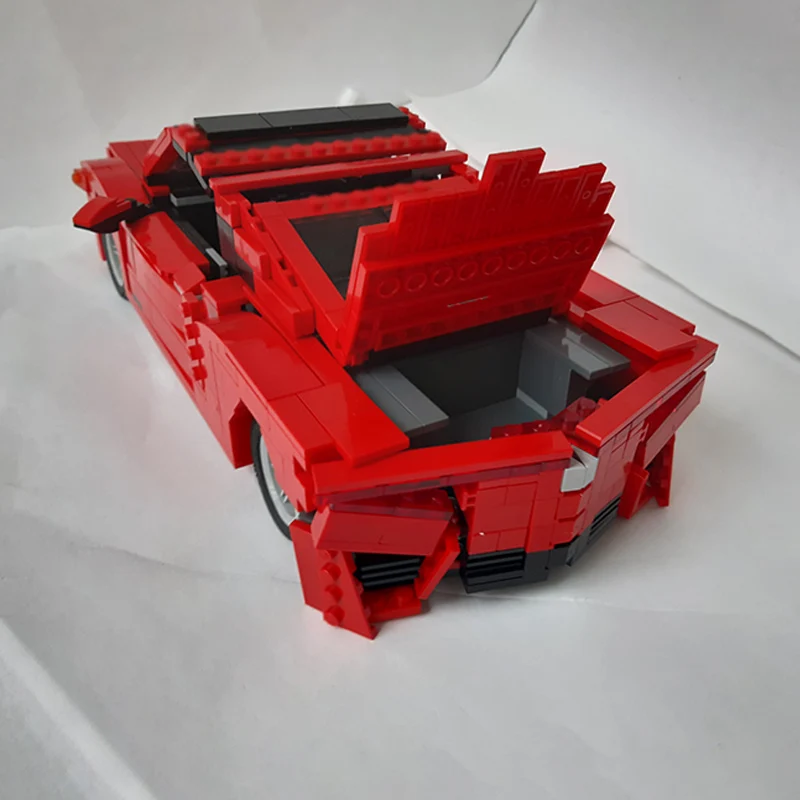 Speed Racing Car Model MOC Building Bricks Mid-Engine Supercar Modular Technology Children Holiday Gifts Assemble Toys Suit