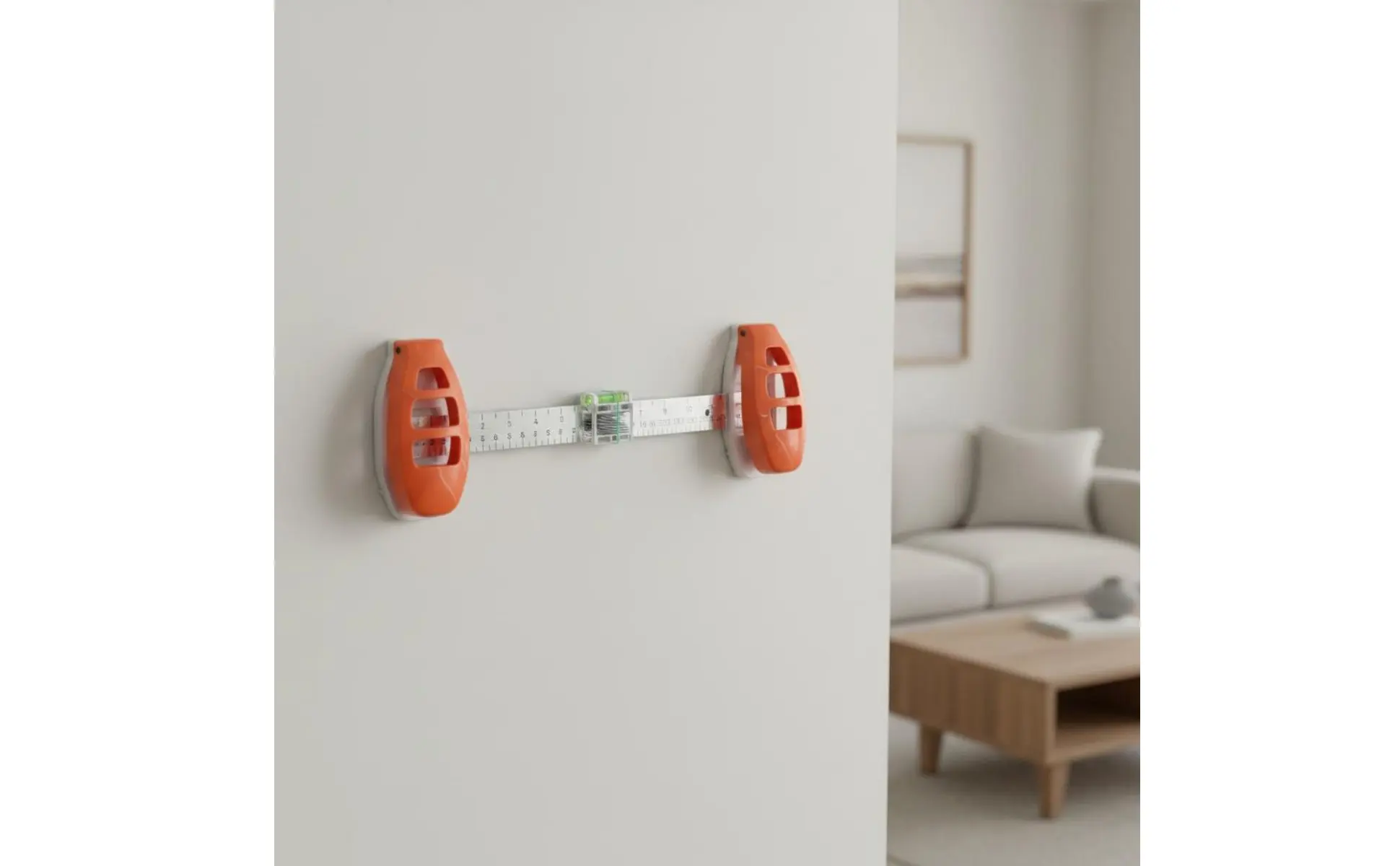Picture Hanging Leveling Tool Ruler Precise Alignment Picture Hanger Tool with Leveling Tool Wall Frame Hanging Tool Sturdy ABS