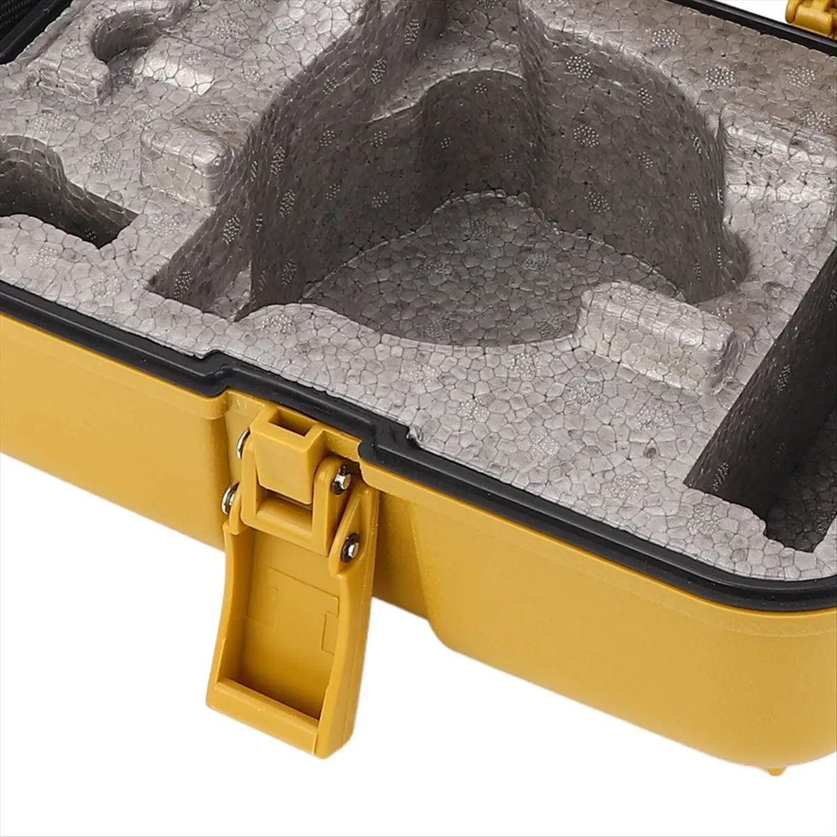 علبة أدوات التسوية بقفل واحد من البلاستيك صندوق تخزين مستوى المحطة الإجمالية لحقيبة معدات المسح باللون الأحمر #1