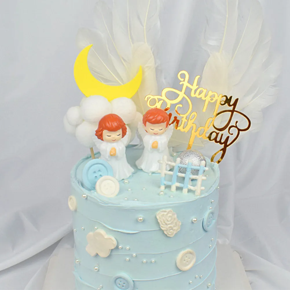 

6Pcs Praying Baby Angel Statues Exquisite Ornament Perfect for Home Office Birthday Cake Decoration Shelf Desk Aesthetic