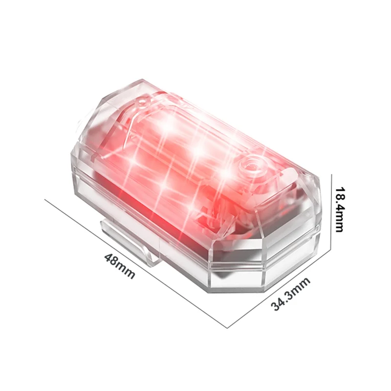 Wireless Remote Control LED Strobe Light For Car Motorcycle Bike 7 Colors Anti-Collision Flash Warning Lamp-A45M