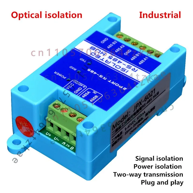 1pcs RS485 Repeater Photoelectric Isolation Industrial Signal Amplifier 485 Hub