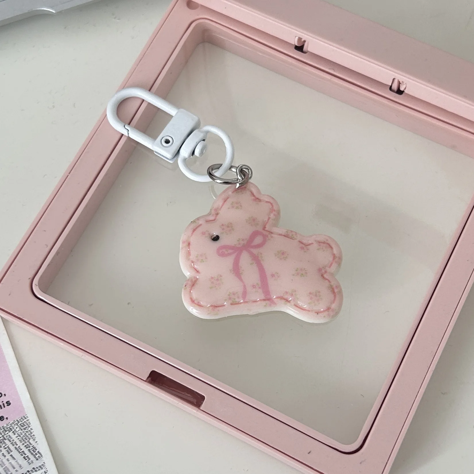 Cute Keychain Running Rabbit Keychain Backpack Accessory Friend Gift Student Accessory Cute Keychain for Girls Phone Lanyard