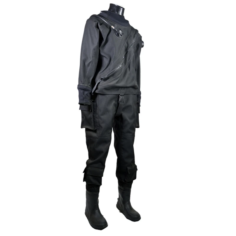 

Men's Hydrus Swift Entry Dry Suit 3-Layer Waterproof Free Diving Gear with Neoprene Material and Print Pattern Dry Kayak Suit