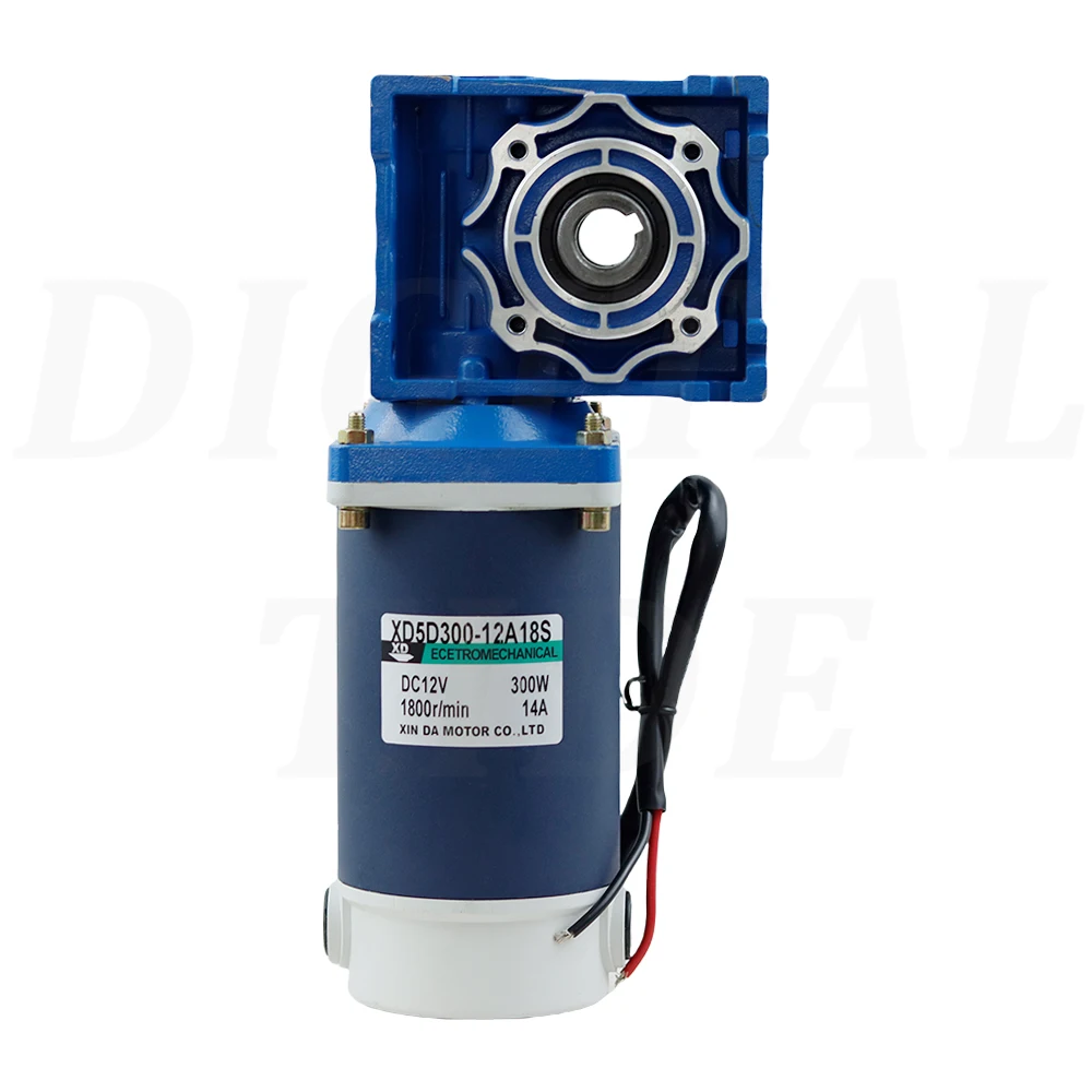RV30-RV40 DC12V / 24V 300W 9A DC Gear Motor Worm Gear Gearbox High Torque Gear Motor 1800r/min